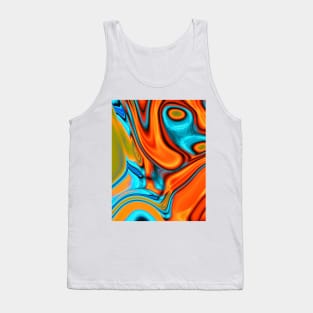 colorful abstract modern Southwest  turquoise orange swirls Tank Top